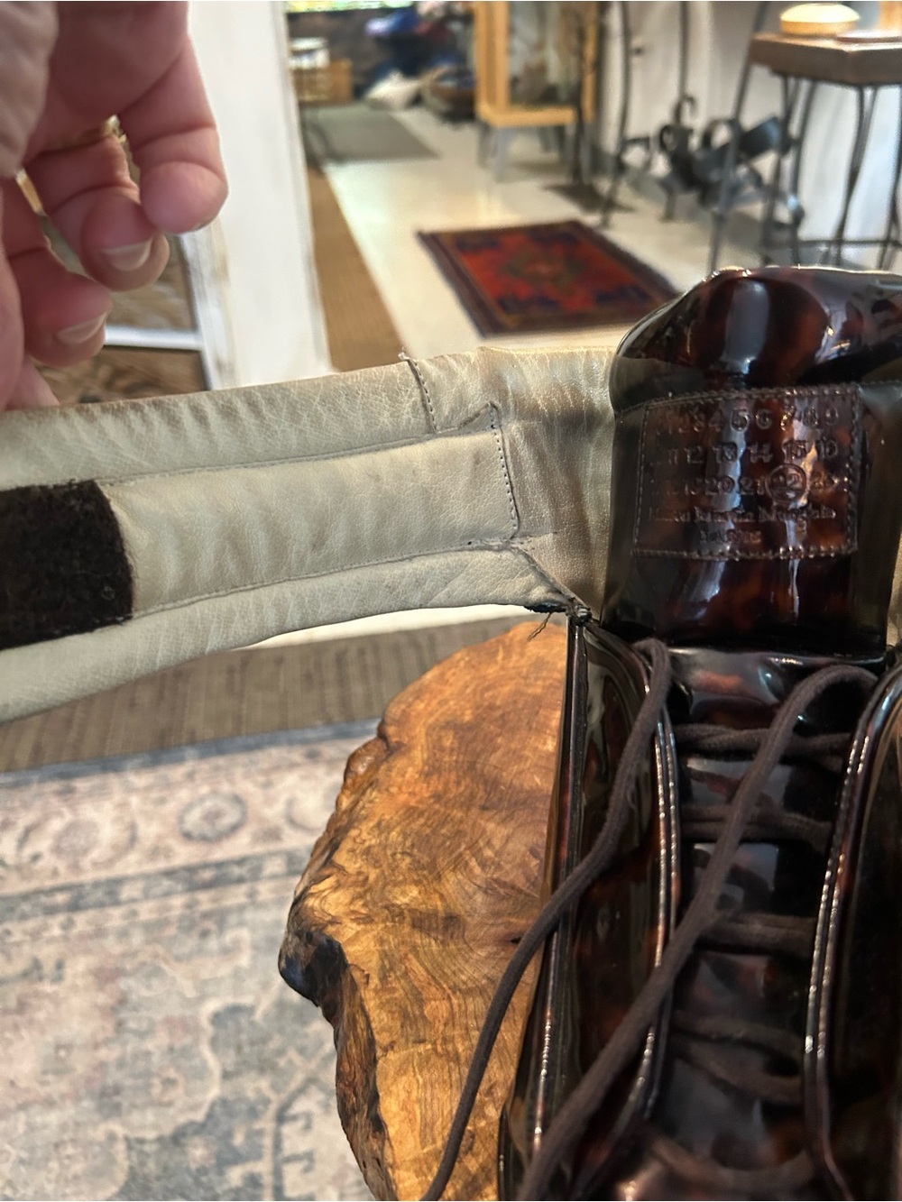 Maison Martin Margiela Future High Top Tortoise Spring 2015 patent Leather 42 - Picture 5 of 13